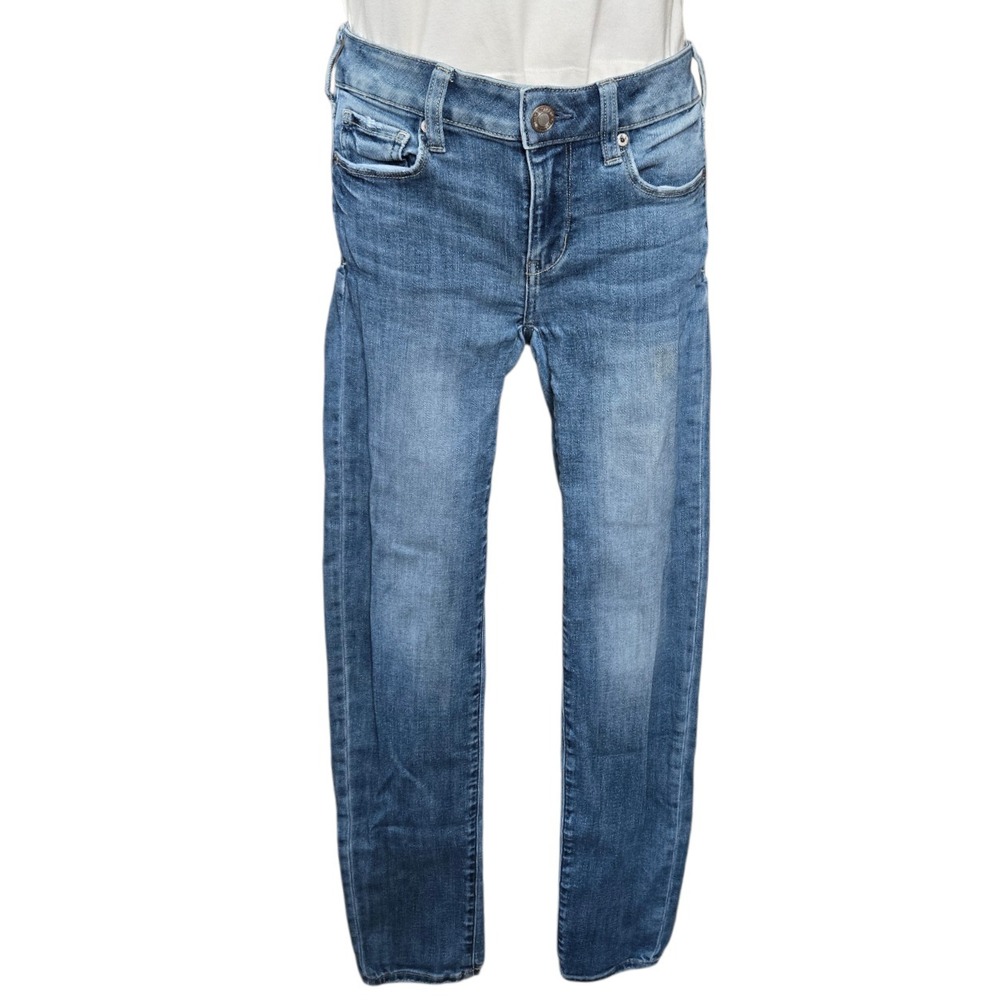 American Eagle Womens Skinny Jeans Size 4 Long Super Super Stretch Classic Denim